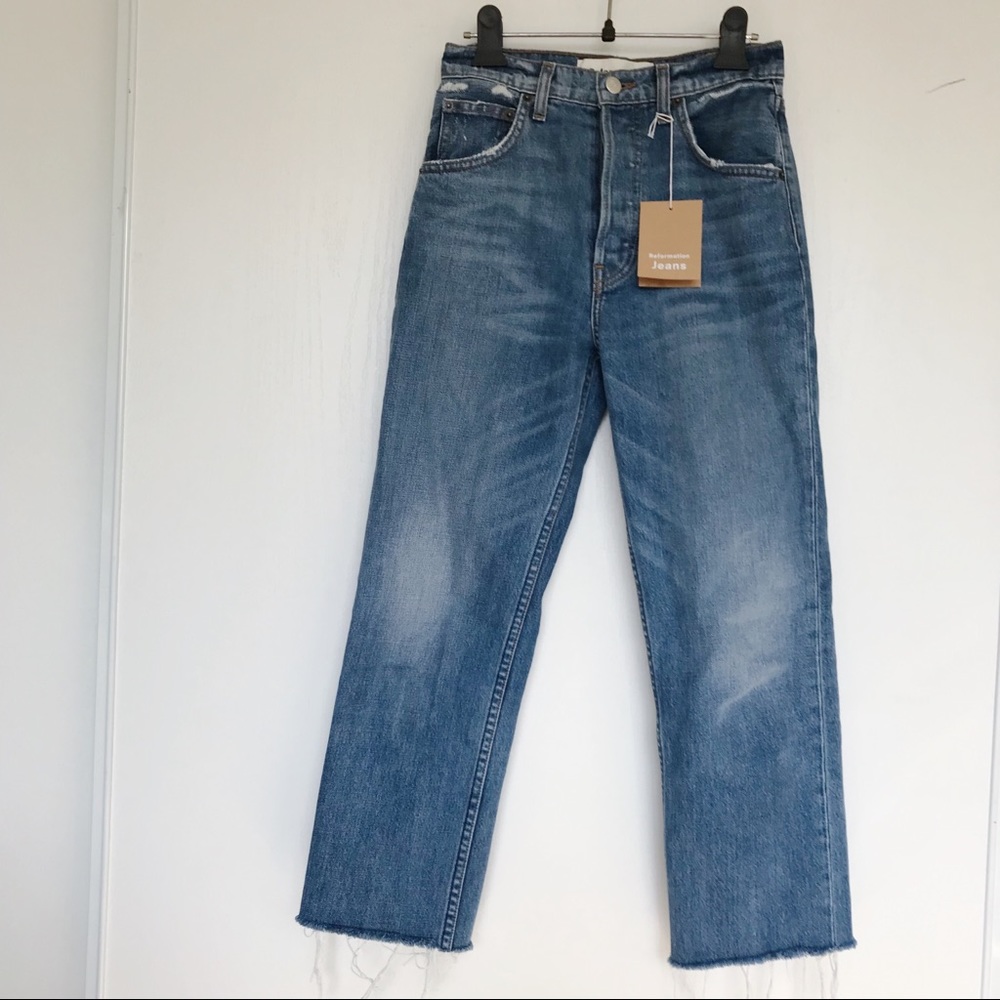 Reformation Cynthia high rise cropped jeans